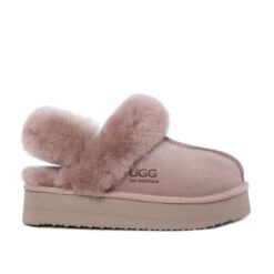UGG Fluffy Strappy Platform Scuff -Chic Clothing Store HSY 5449