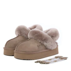 UGG Fluffy Strappy Platform Scuff -Chic Clothing Store cb4 5ac3ef07 ea07 48c5 8de4 6ab314c48771