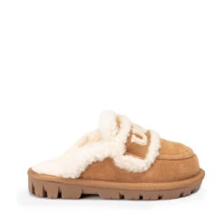 UGG Kids Logo Detachable Scuff -Chic Clothing Store chestnut 01