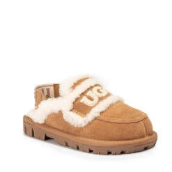 UGG Kids Logo Detachable Scuff -Chic Clothing Store chestnut 05