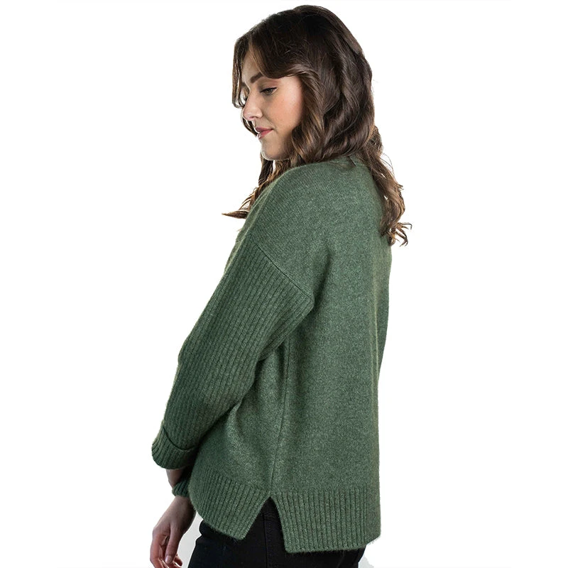 Premium Possum And Merino Wool - V Neck Ribbed Jumper 7 Premium Possum And Merino Wool - V Neck Ribbed Jumper - Image 5