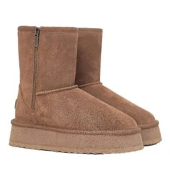 Premium Short Zip Platform Ugg Boots -Chic Clothing Store ugg premium short zip platform boot 390742